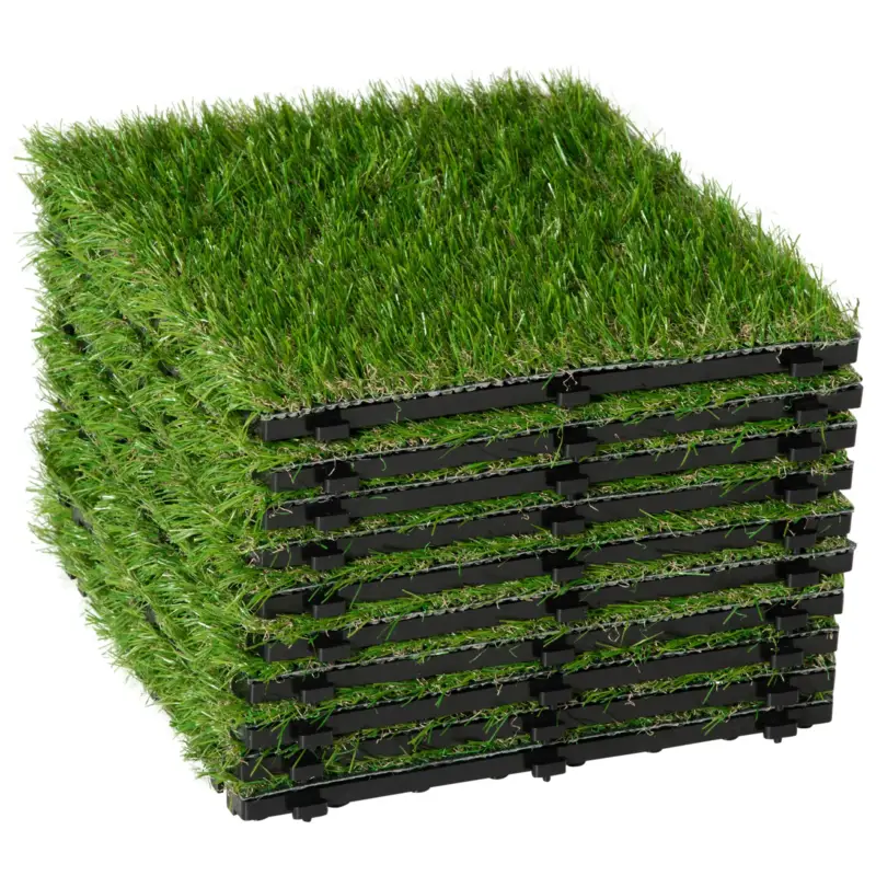EasyComfort Prato Sintetico per Giardino Set di 10pz Erba Finta Artificiale Esterno - Appena aggiunto