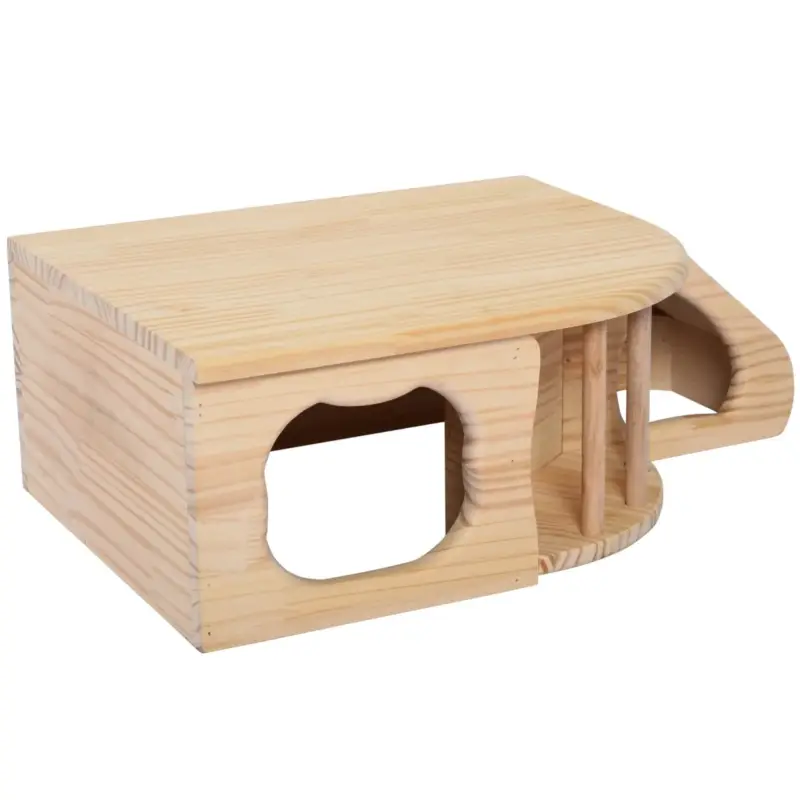 Consigliato | EASYCOMFORT Casetta Riparo per Roditori e Piccoli Animali in Legno di Abete