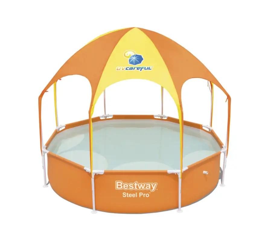 Piscina Bestway Fuori Terra Splash in Shade Rotonda con Telaio Portante cm ø 244x51h con Doccetta e Copertura cod. 56432 - Prezzo d'offerta