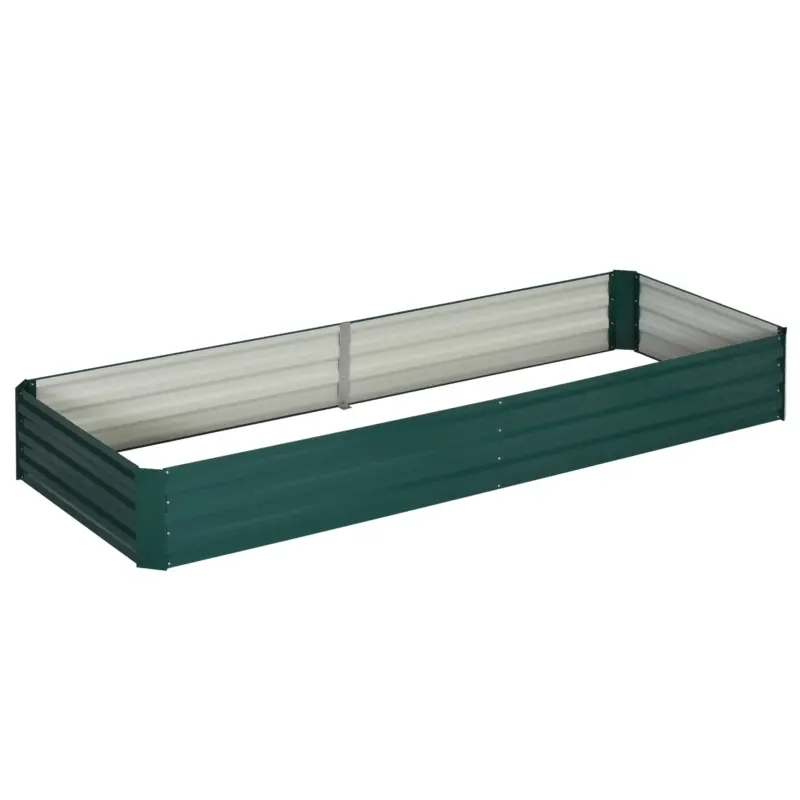 Sconto | Easycomfort Letto per Orto Rialzato in Metallo da Esterno, Portapiante per Fiori ed Erbe, 241x90,5x30cm