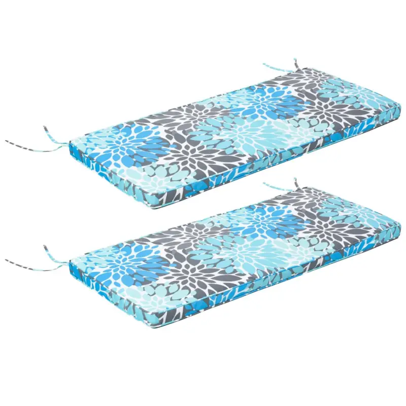 Novità | EASYCOMFORT Set di 2 Cuscini per Dondolo e Panchine in Poliestere per Arredamento da Esterno e Casa, 120x50x5cm Azzurro