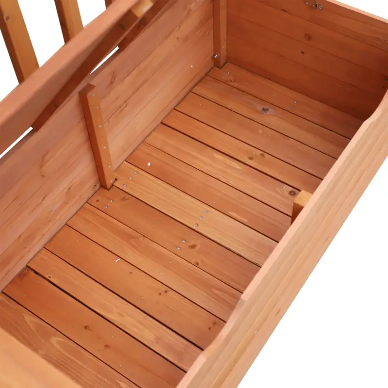 Easycomfort Panchina da Giardino 2 Posti con Vano Contenitore Legno 112x58x84cm | Spedizione immediata