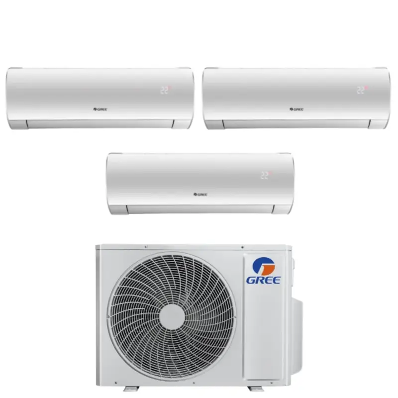 Spedizione espressa | Climatizzatore Condizionatore Gree Trial Split Inverter serie FAIRY 9+12+12 con GWHD(36)NK6LO R-32 Wi-Fi Integrato 9000+12000+12000
