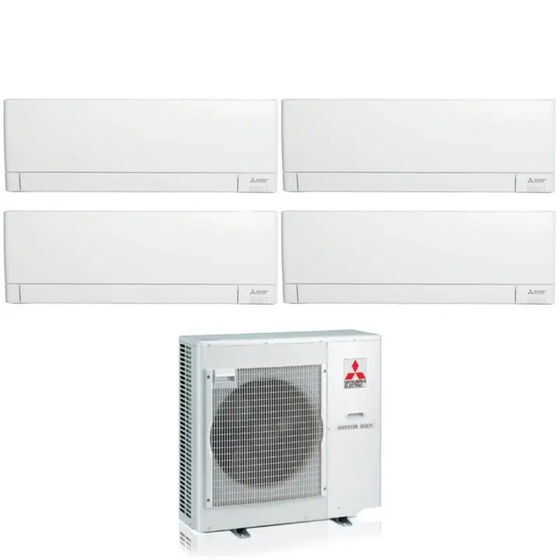Ultimi pezzi - Climatizzatore Condizionatore Mitsubishi Electric Quadri Split Inverter Linea Plus serie MSZ-AY 9+9+9+18 con MXZ-4F80VF R-32 Wi-Fi Integrato 9000+9000+9000+18000