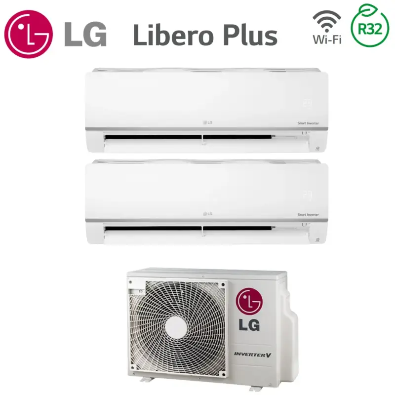 Climatizzatore Condizionatore LG Dual Split 9+18 Inverter Libero Plus 9000+18000 CON MU3R19 R-32 - Consigliato
