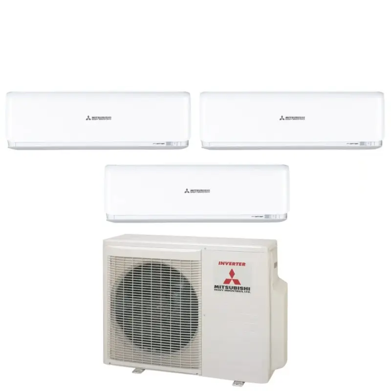 Climatizzatore Condizionatore Mitsubishi Heavy Industries Trial Split Inverter serie KIREIA PLUS White 7+9+9 con SCM60ZS-W R-32 Wi-Fi Optional 7000+9000+9000 Colore Bianco - Spedizione immediata