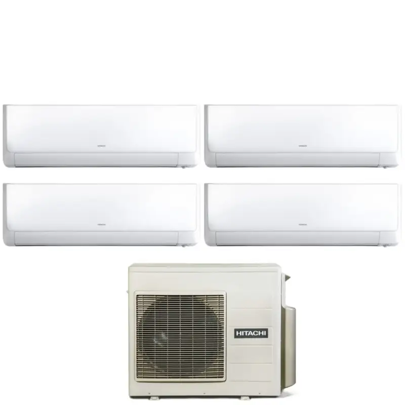Tra i più amati | Climatizzatore Condizionatore Hitachi Quadri Split Inverter Serie Performance 9+9+9+18 con RAM-70NP4E R-32 Wi-Fi Optional 9000+9000+9000+18000 - Novità