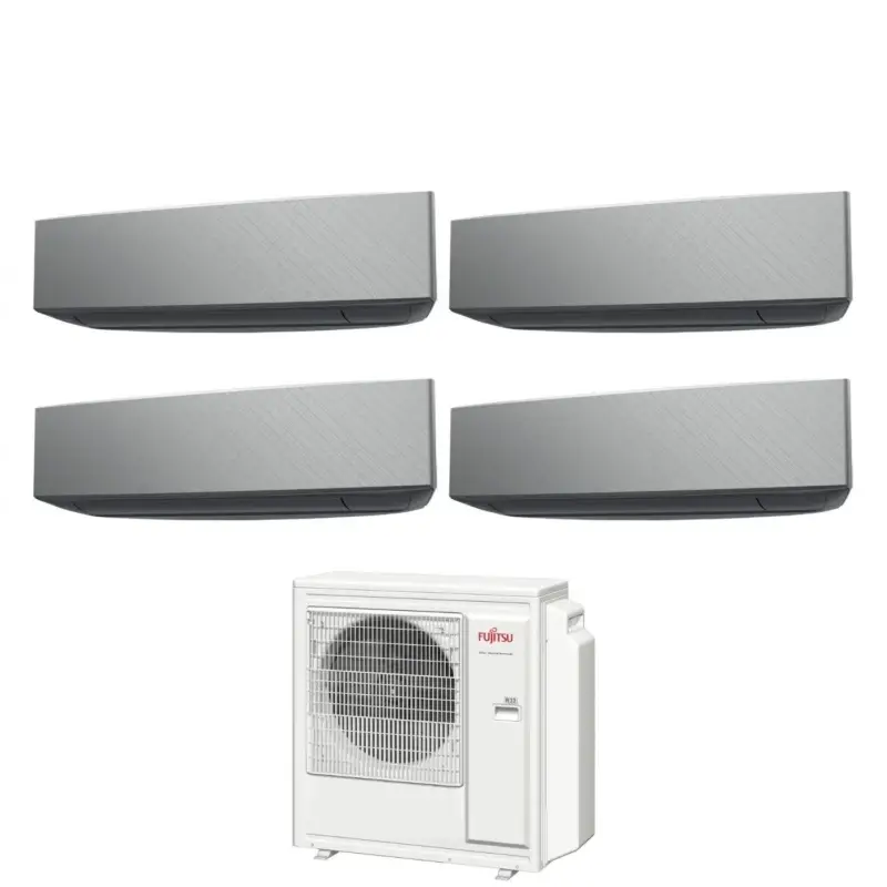 Approfitta dell'offerta | Climatizzatore Condizionatore Fujitsu Quadri Split Inverter serie KE SILVER 7+9+9+9 con AOYG30KBTA4 R-32 WI-Fi Optional 7000+9000+9000+9000 Colore Argento