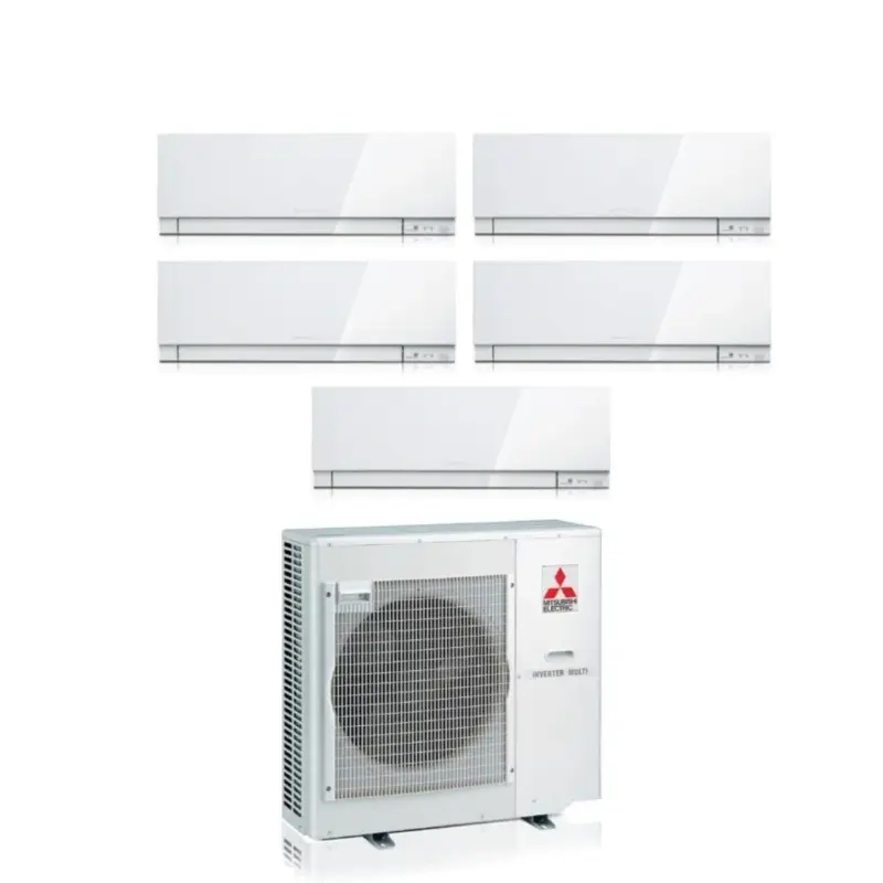 Climatizzatore Condizionatore Mitsubishi Electric Penta Split Inverter serie KIRIGAMINE ZEN WHITE MSZ-EF 7+7+7+12+18 con MXZ-5F102VF R-32 Wi-Fi Integrato Colore Bianco 7000+7000+7000+12000+18000 - Offerta esclusiva