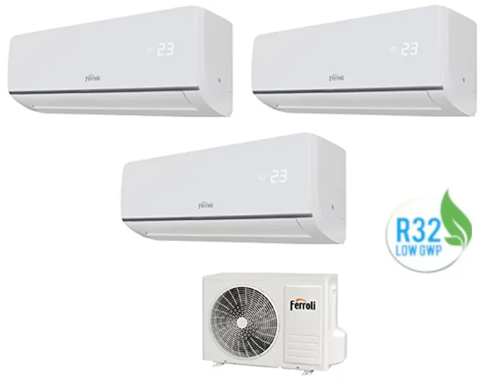 Approfittane ora | Climatizzatore Condizionatore Ferroli Trial Split Inverter R32 serie ASTER M 3.2 7000+7000+7000 con 24-3 7+7+7