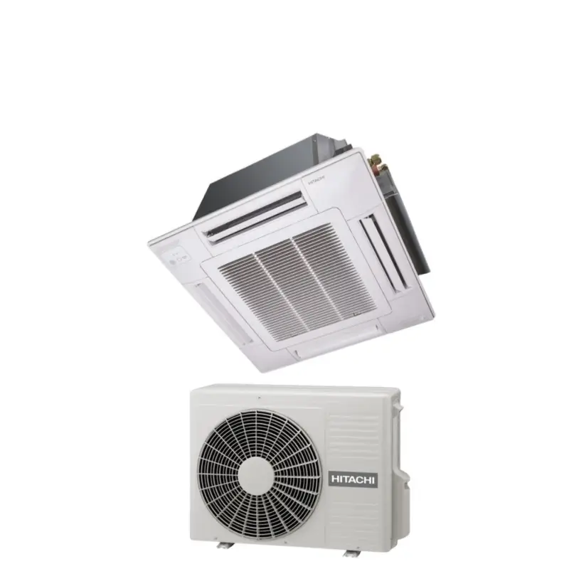 Saldi | Climatizzatore Condizionatore Hitachi a Cassetta 4 Vie Inverter 9000 Btu RAI-25RPE R-32 Wi-Fi Optional con Griglia Inclusa - Novità