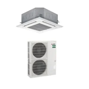 Climatizzatore Condizionatore Mitsubishi Electric Cassetta a 4 Vie 48000 Btu  PLA-ZM140EA + PUZ-M140VKA Monofase R-32 Wi-Fi Optional con Griglia Inclusa Completo di comando | Spedizione immediata