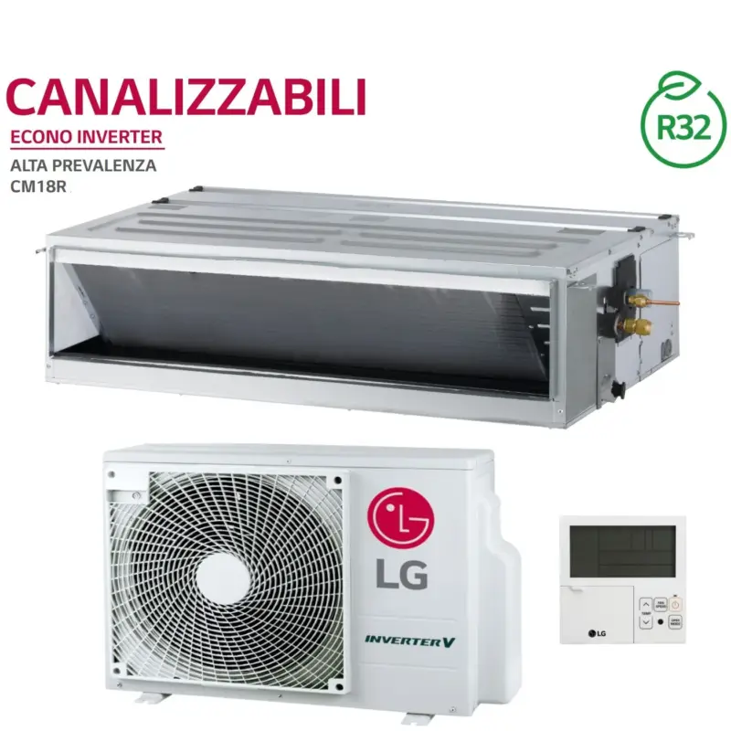 Climatizzatore Condizionatore LG Canalizzabile Econo 18000 Btu CM18R.N10 R-32 A++/A+ Wi-Fi Optional Comando a Filo Incluso - Molto apprezzato