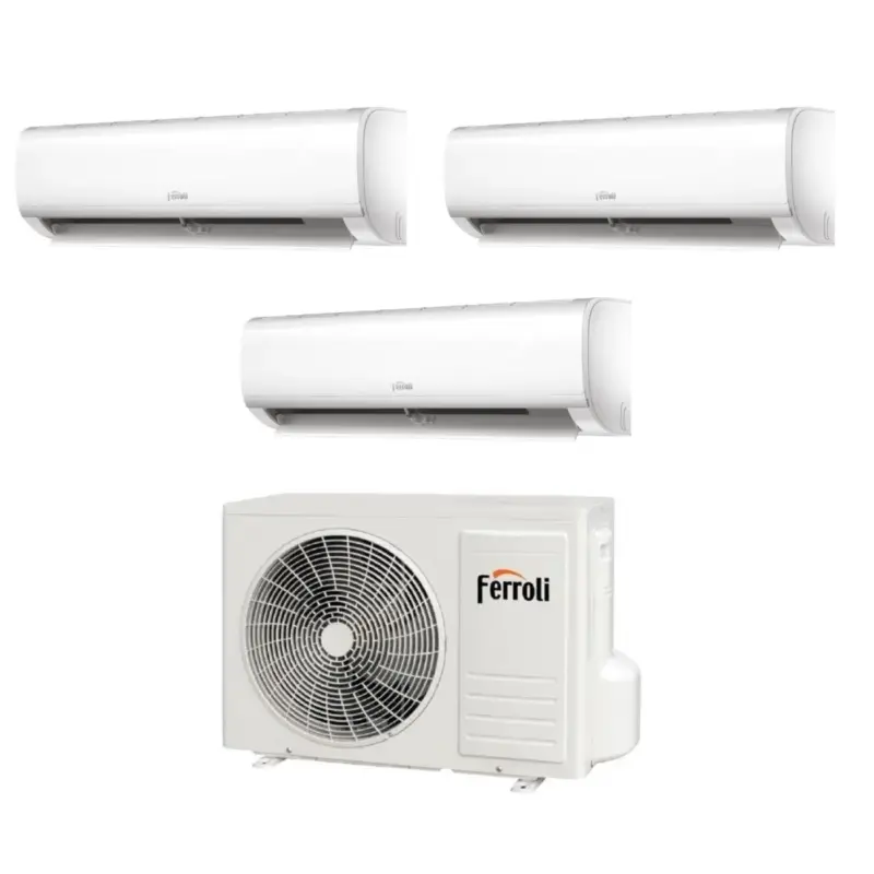 Climatizzatore Condizionatore Ferroli Trial Split Inverter Serie DIAMANT PLUS M 9+9+9 con 27-3 R-32 Wi-Fi Integrato 9000+9000+9000 - Novità | Offerta a tempo limitato