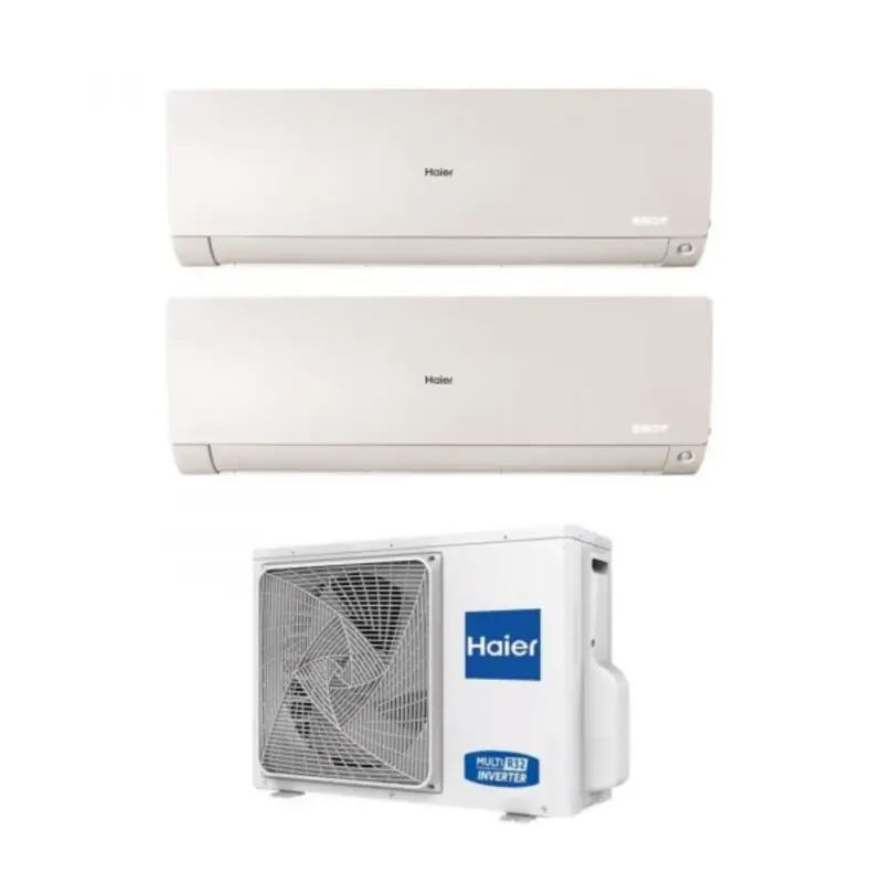 Condizionatore Dual Split Haier Flexis Plus White 12+12 con 2U50S2SM1FA R-32 Wi-Fi Integrato Bianco - Alta qualità