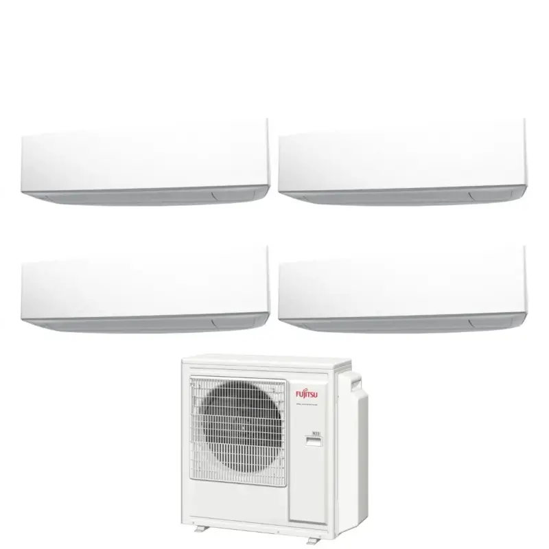 Tra i più amati - Climatizzatore Condizionatore Fujitsu Quadri Split Inverter serie KE WHITE 9+9+9+9 con AOYG30KBTA4 R-32 Wi-Fi Integrato 9000+9000+9000+9000 Colore Bianco