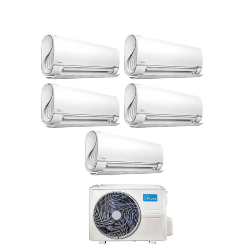 Ora disponibile - Condizionatore Penta Split Midea BreezeleSS+ 9+9+9+9+9 con M5O-42FN8-Q R-32 Wi-Fi Integrato