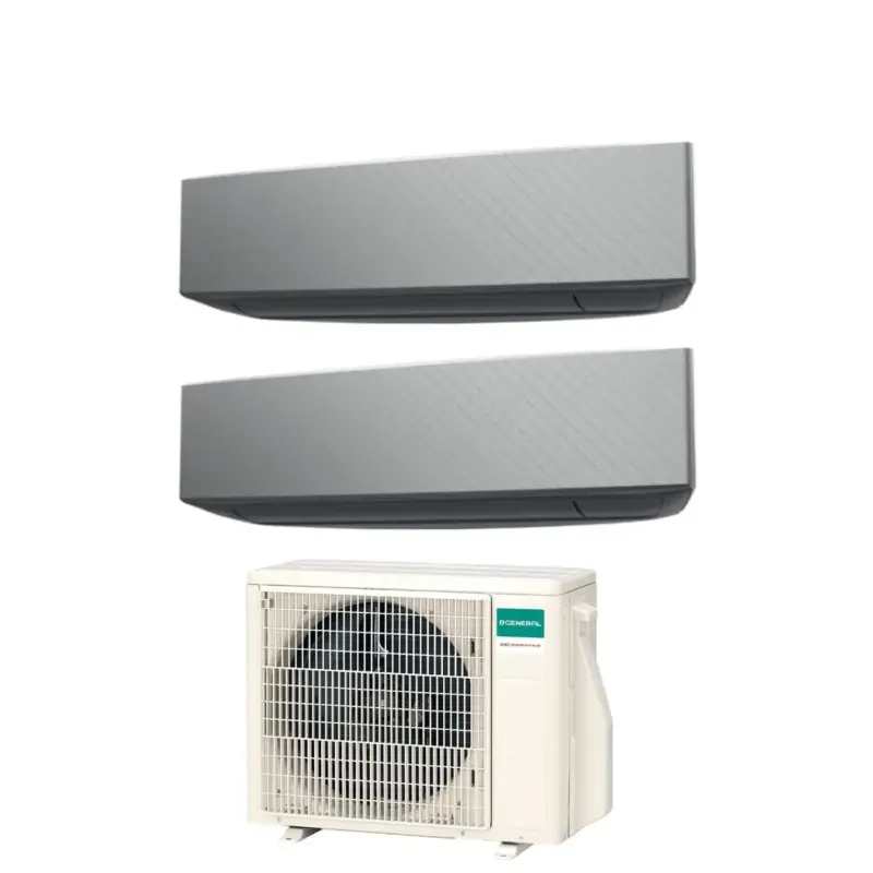 Approfitta dell'offerta | Condizionatore Dual Split General Fujitsu KE Silver 9+14 con AOHG18KBTA2 R-32 Wi-Fi Optional Argento