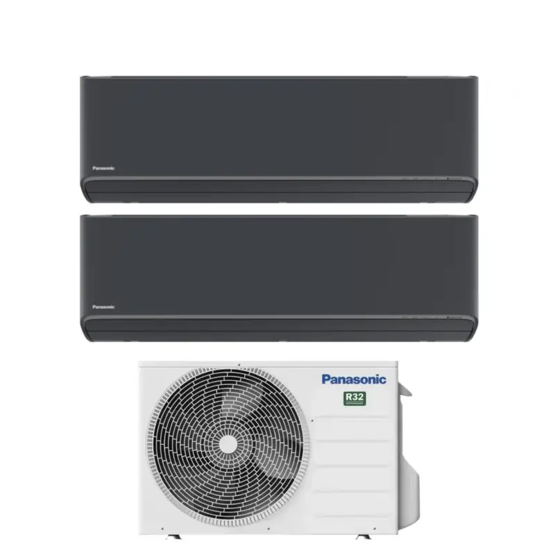 Condizionatore Dual Split Panasonic Etherea Dark 7+9 con CU-2Z41TBE R-32 Wi-Fi Integrato | Ordina subito