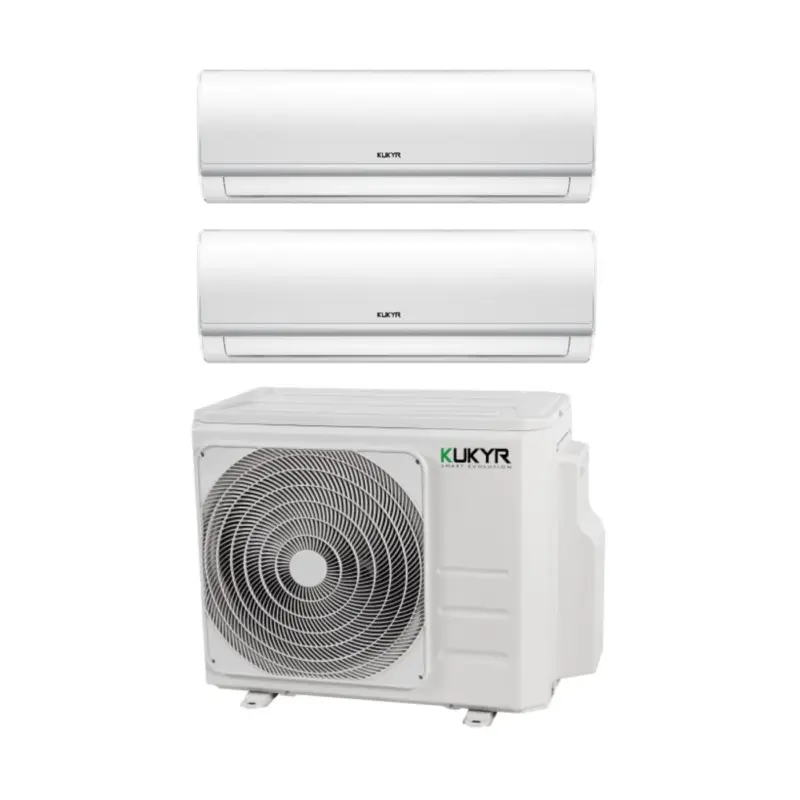 Prezzo produttore - Climatizzatore Condizionatore Kukyr Dual Split Inverter serie SPRING 9+9 con MULTI 2-18 R-32 Wi-Fi Optional 9000+9000