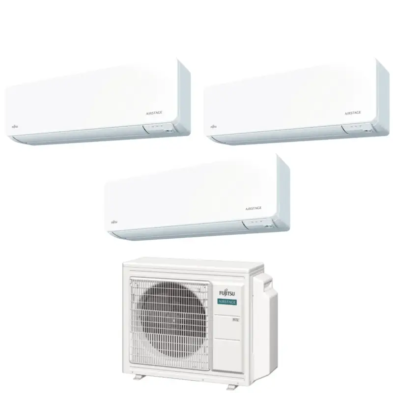 Tra i più amati | Climatizzatore Condizionatore Fujitsu Trial Split Inverter serie KG AIRSTAGE 12+12+12 con AOEG24KBCA3 R-32 Wi-Fi Integrato 12000+12000+12000