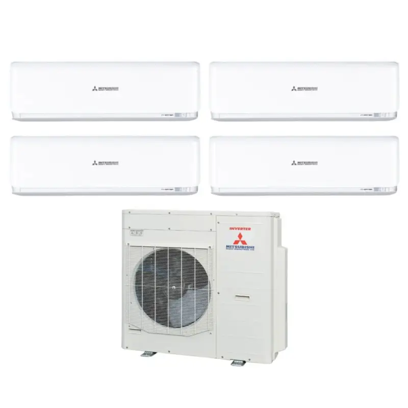Aggiungi al carrello - Climatizzatore Condizionatore Mitsubishi Heavy Industries Quadri Split Inverter serie KIREIA PLUS White 7+7+12+21 con SCM80ZS-W R-32 Wi-Fi Optional 7000+7000+12000+21000 Colore Bianco