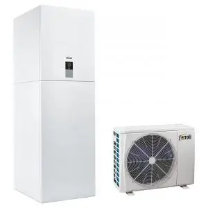 Pompa Di Calore Splittata Reversibile Aria-Acqua Inverter Ferroli OMNIA ST 3.2 14T Sistema con Integrazione Elettrica R-32 Trifase con Comando Incluso | In pronta consegna