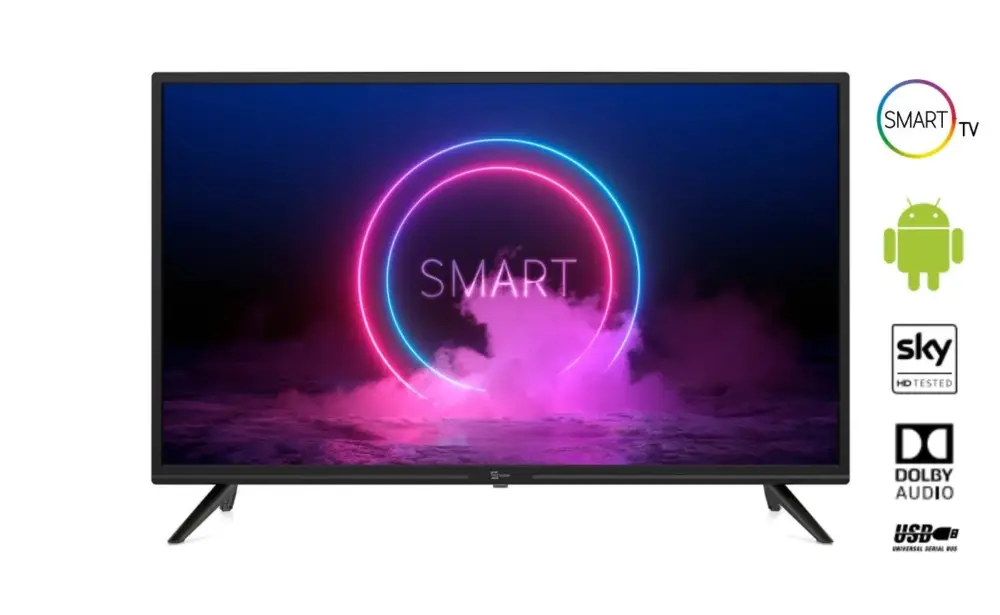Telesystem Smart Tv 32" Led HD Quad Core Tuner DTT SAT Tivùsat Android™ 7.0 3 HDMI USB DVB T2/S2 TS32 SMX10 | Offerta imperdibile