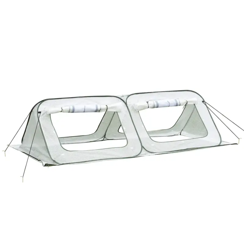 Approfitta dell'offerta | EasyComfort Serra da Giardino Pieghevole con Apertura Pop-Up, 4 Porte con Cerniera e Sacca di Trasporto, 240x120x75cm