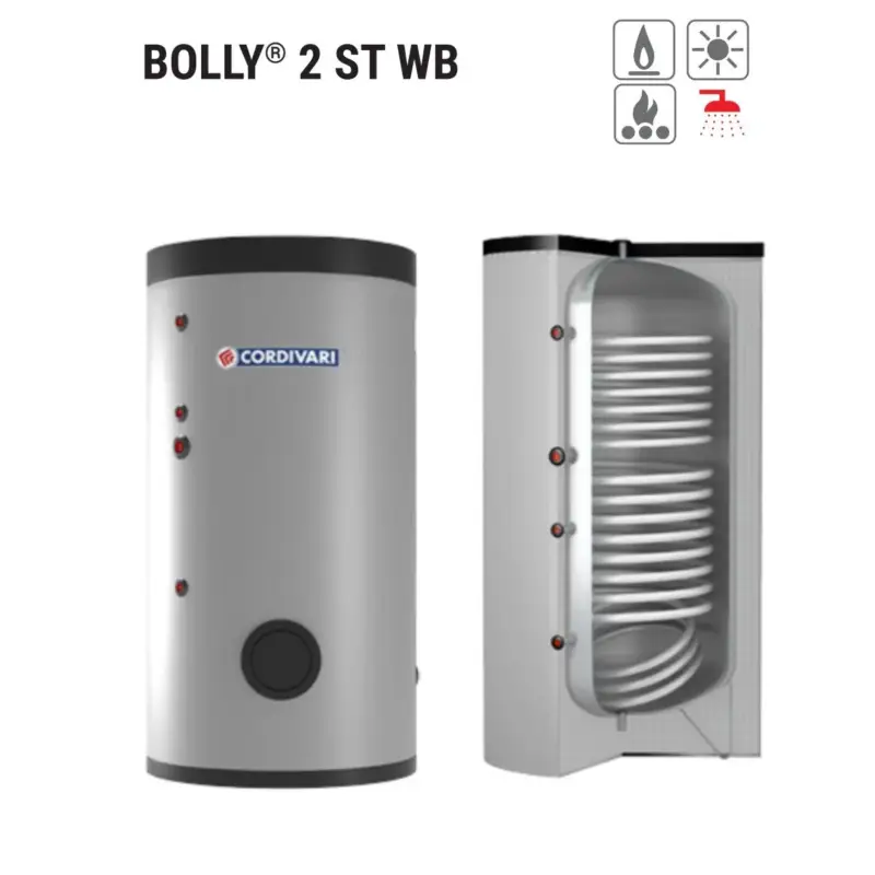 Bollitore Polywarm Cordivari Modello BOLLY 2 ST WB 150 Per Produzione Di ACS Con 2 Scambiatori Fissi | Prezzo scontato