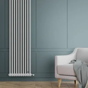 Batteria completa Radiatore Termosifone in acciaio multicolonna tubolare DL radiators De Longhi 2 Colonne da 3 a 20 elementi Altezza 2000 mm interasse 1930 completo di tappi e riduzioni 20 elementi h. 2000 - Novità nello shop