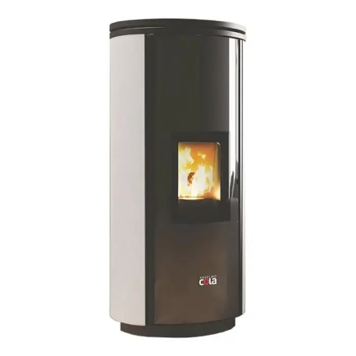 Stufa a Pellet Anselmo Cola mod. DIAMOND 9,29 kW Wi-Fi vari colori disponibili con telecomando - NOVITA' Bordeaux - Appena arrivato