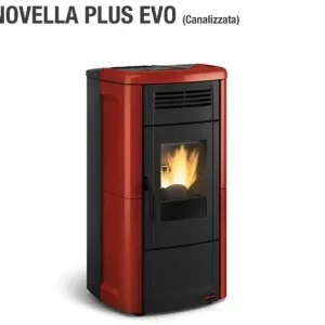 Stufa a Pellet La Nordica Extraflame Modello NOVELLA PLUS EVO 10,3 kW Colore Bordeuax - Occasione