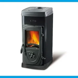 Affare | STUFA A LEGNA IN ACCIAIO E GHISA FUOCO CONTINUO LA NORDICA EXTRAFLAME MOD. SUPER MAX 6 KW NERO