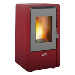 STUFA A PELLET KING 60 KW 6,15 BORDEAUX PER AMBIENTI FINO A 55 M2 - NEW(TELECOMANDO OPTIONAL) | Offerta limitata