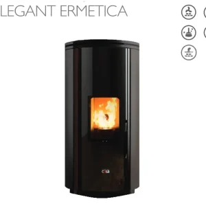 Stufa a Pellet Anselmo Cola Extraflame Modello ELEGANT ERMETICA 8,5 kW Disponibile in Vari Colori | Molto richiesto