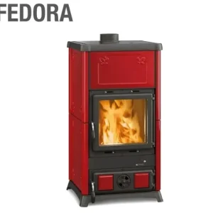 Scelto dai clienti - Stufa a Legna La Nordica Extraflame Modello FEDORA 8,3 kW Colore Bordeaux