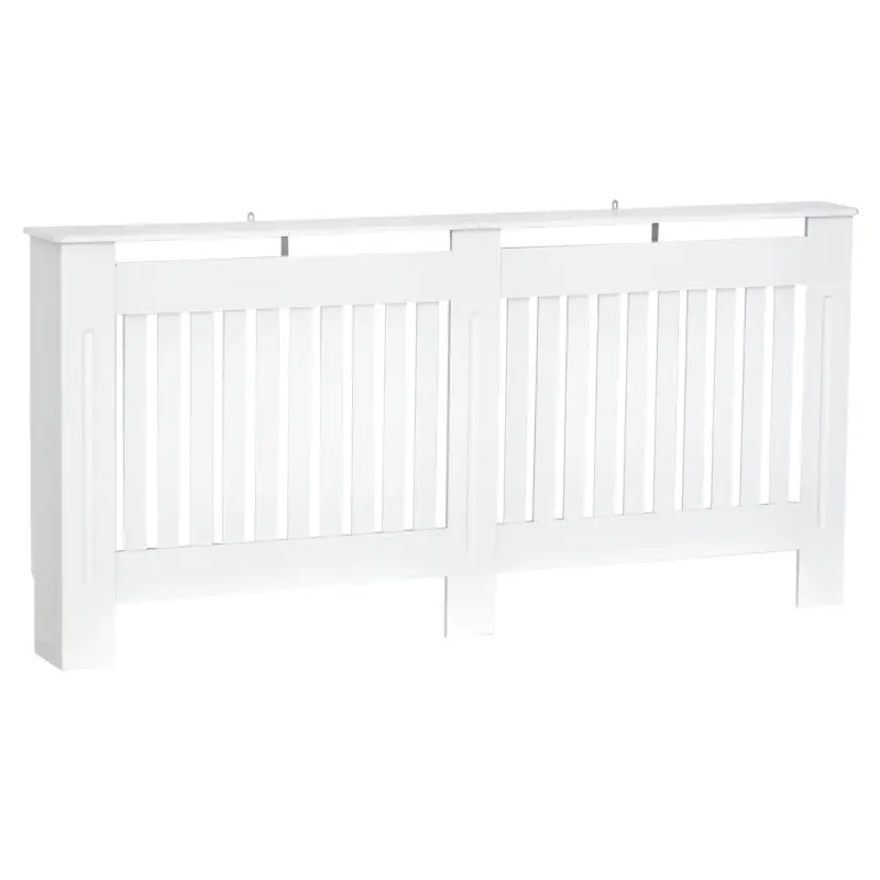 Imperdibile | Easycomfort Copritermosifone a Doghe in MDF per Casa e Ufficio, 172x19x81 cm, Bianco