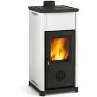 Stufa a Legna in Acciaio e Ghisa La Nordica TEA 6,6 kW codice 93154 Bianca - Prodotto di punta