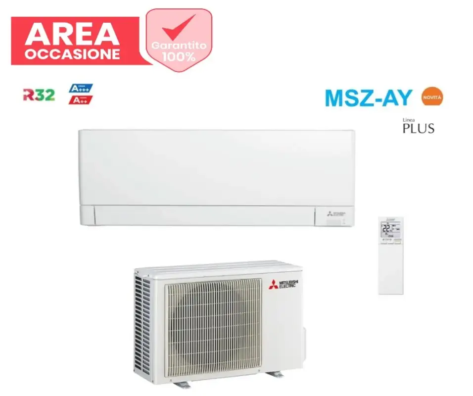 AREA OCCASIONI Climatizzatore Condizionatore Mitsubishi Electric Inverter Linea Plus serie MSZ-AY 12000 Btu MSZ-AY35VGKP Classe A+++/A++ Wi-Fi Integrato R-32 | Ultima novità