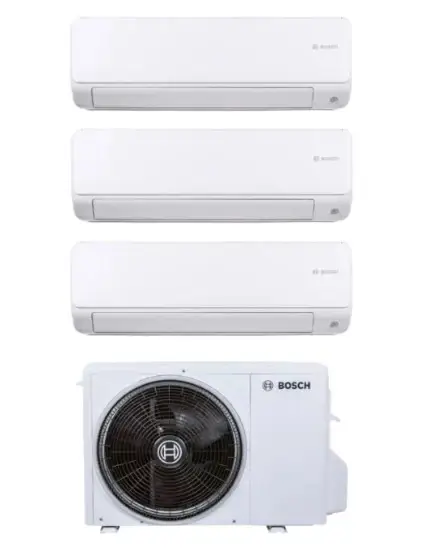 Disponibile ora - Climatizzatore Condizionatore Bosch Trial Split Inverter serie CLIMATE 6000i 9+9+9 con CL5000M 62/3 E R-32 Wi-Fi Optional 9000+9000+9000