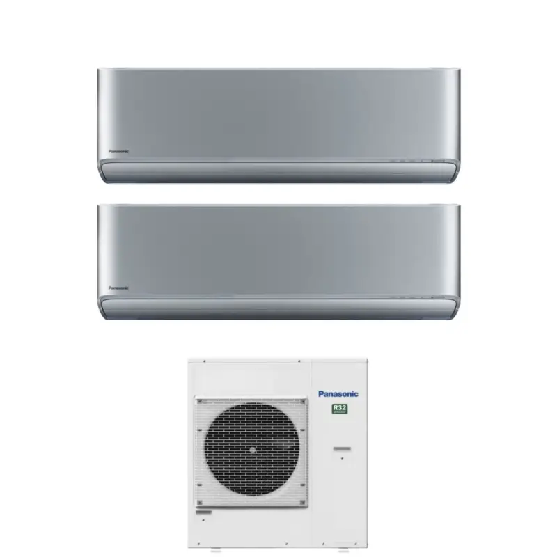 Condizionatore Dual Split Panasonic Etherea Silver 18+18 con CU-5Z90TBE R-32 Wi-Fi Integrato - Qualità professionale