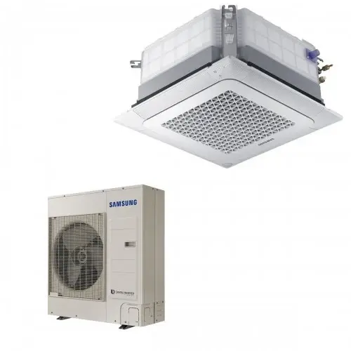 Climatizzatore Condizionatore Samsung Inverter Cassetta 4 Vie Windfree 30000 Btu AC090NN4DKH/AC090MXADKH R-410 con Pannello PC4NUFMAN e Comando a Filo - Super prezzo