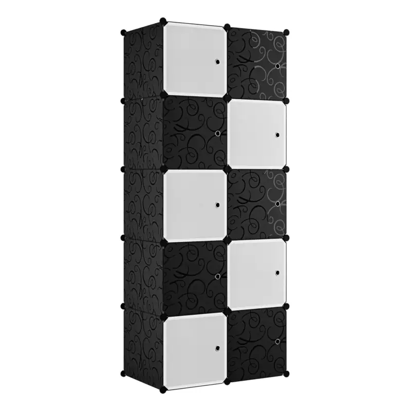 Imperdibile | Armadio 10 Moduli in Plastica Colore Bianco e Nero EAN 8024299800754