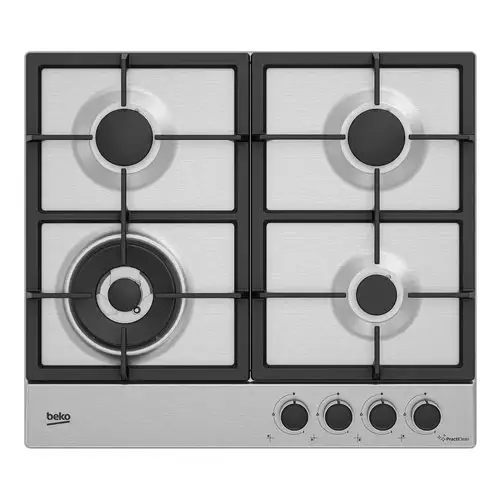 Quasi esaurito | Piano Cottura A Gas Beko PractiClean Hiaw64225Sxe 4 Fuochi (L58xP51) Inox