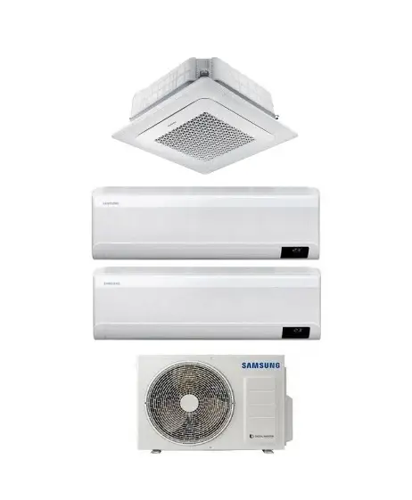 Nuovo prodotto - Climatizzatore Condizionatore Samsung Trial Split Inverter serie WINDFREE AVANT 7+7+Cassetta 18 con AJ080TXJ4KG R-32 Wi-Fi Integrato 7000+7000+18000 - Novità