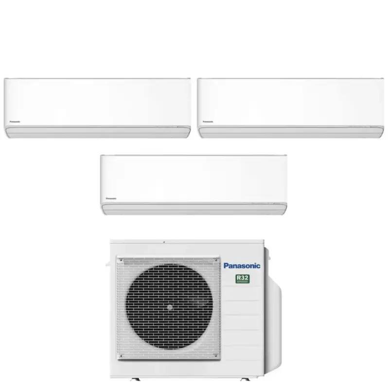 Tra i più venduti | Condizionatore Trial Split Panasonic Etherea White 7+12+12 con CU-3Z68TBE R-32 Wi-Fi Integrato