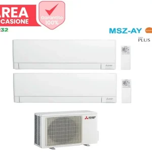 AREA OCCASIONI Climatizzatore Condizionatore Mitsubishi Electric Dual Split Inverter Linea Plus serie MSZ-AY 9+12 con MXZ-2F53VF R-32 Wi-Fi Integrato 9000+12000 - Risparmia di più