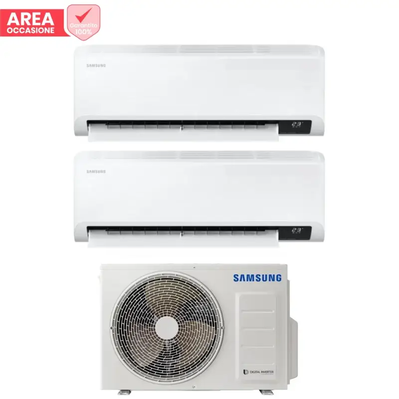 AREA OCCASIONI Climatizzatore Condizionatore Samsung Dual Split Inverter Serie CEBU 9+12 con AJ050TXJ2KG R-32 Wi-Fi Integrato 9000+12000 - Appena aggiunto