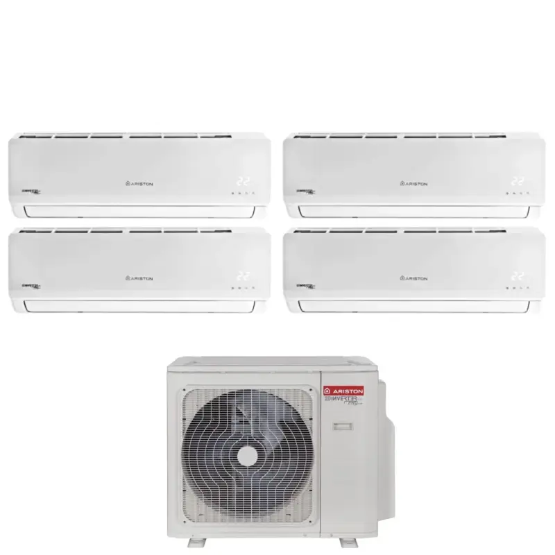 Climatizzatore Condizionatore Ariston Quadri Split Inverter serie PRIOS 9+9+12+12 con QUAD 110 XD0C-O R-32 Wi-Fi Optional 9000+9000+12000+12000 | Solo oggi